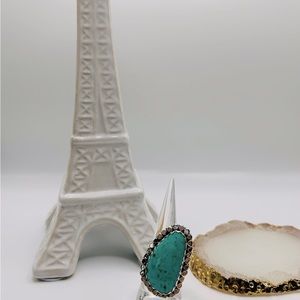 Sterling silver ring. Silver 925 with natural stone.